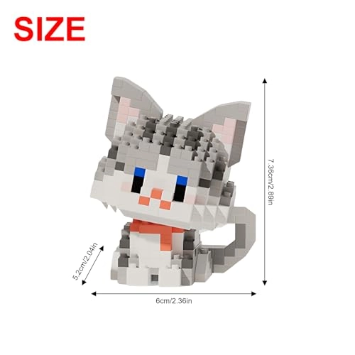 Micro Animal Building Bricks Set Cat - Tabby Cat 1 pcs
