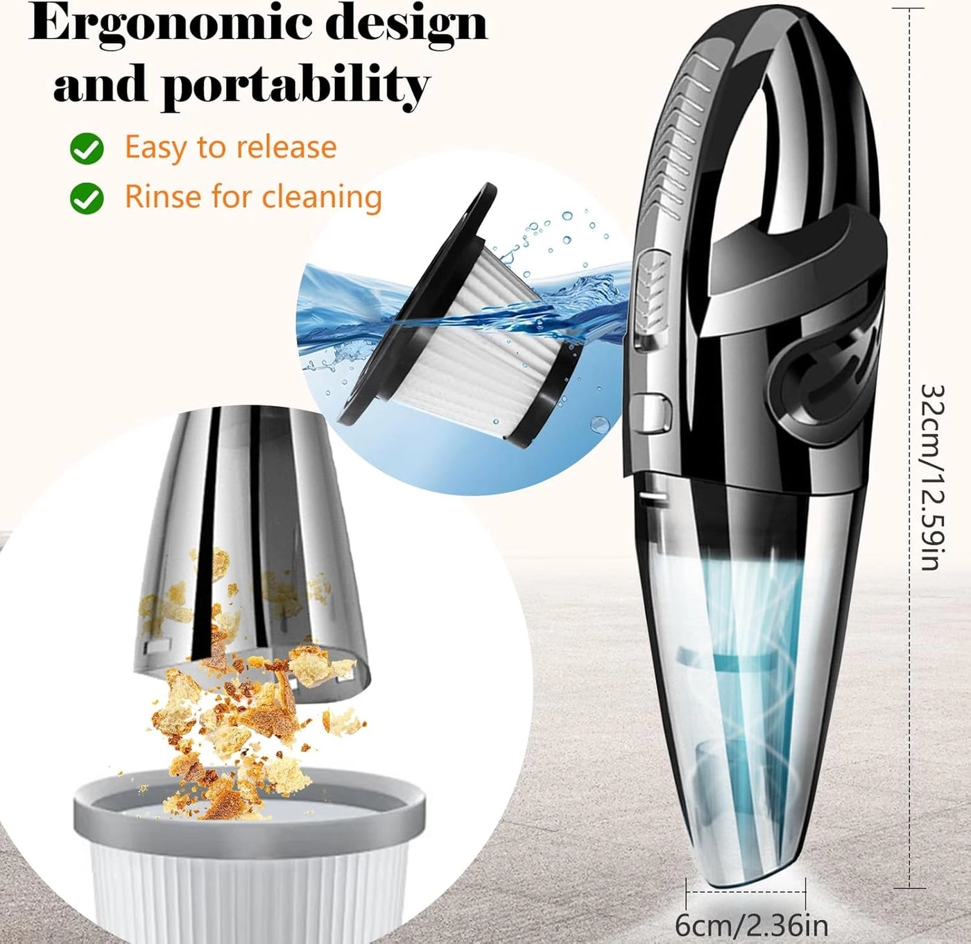 Handheld Vacuum - 1800mAh
