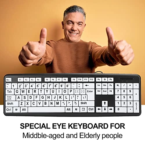 Large Print Computer Keyboard - Wired