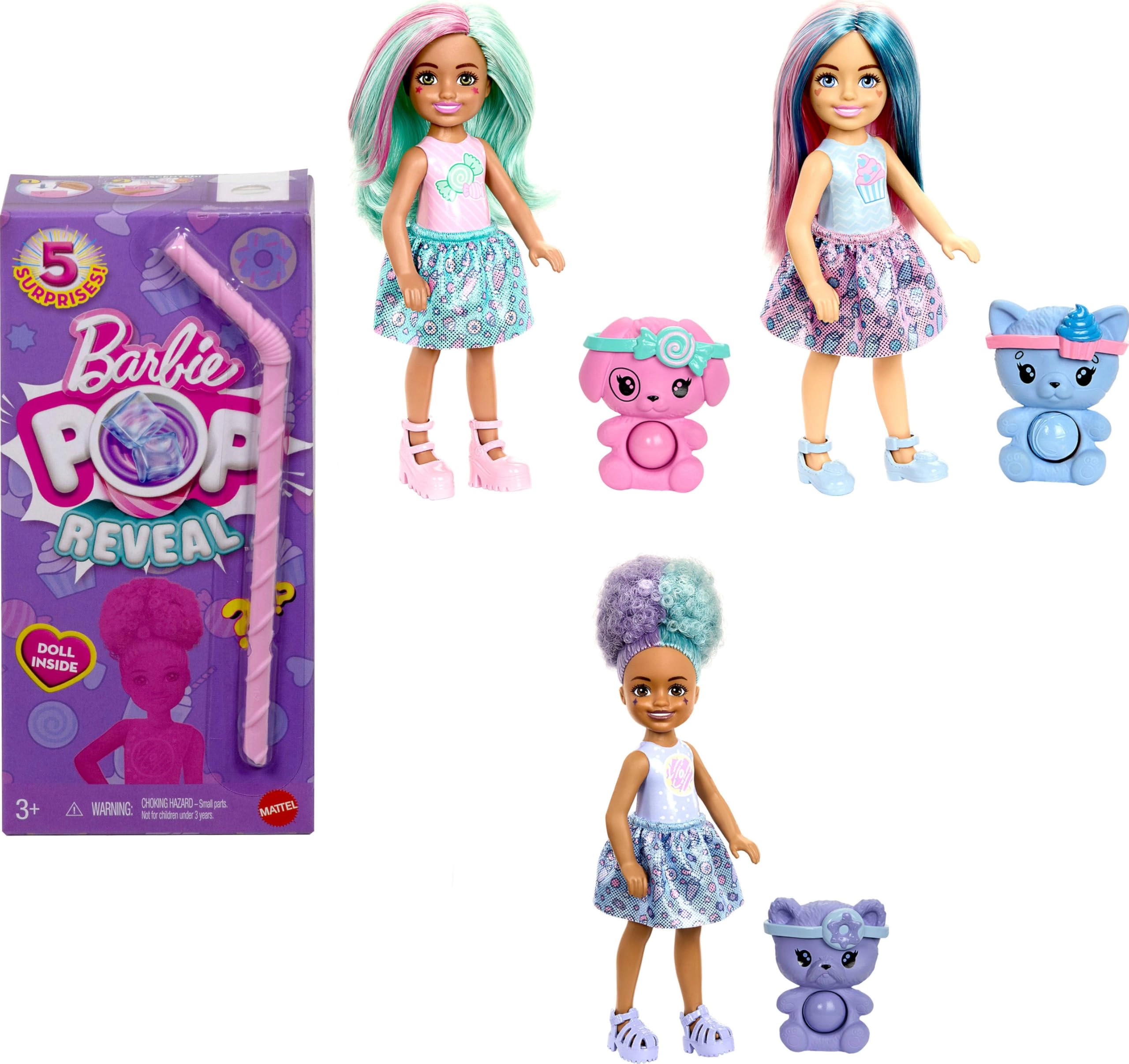 Barbie Pop Reveal Chelsea - 5 Surprises Scented Colour Changing Ages 3+