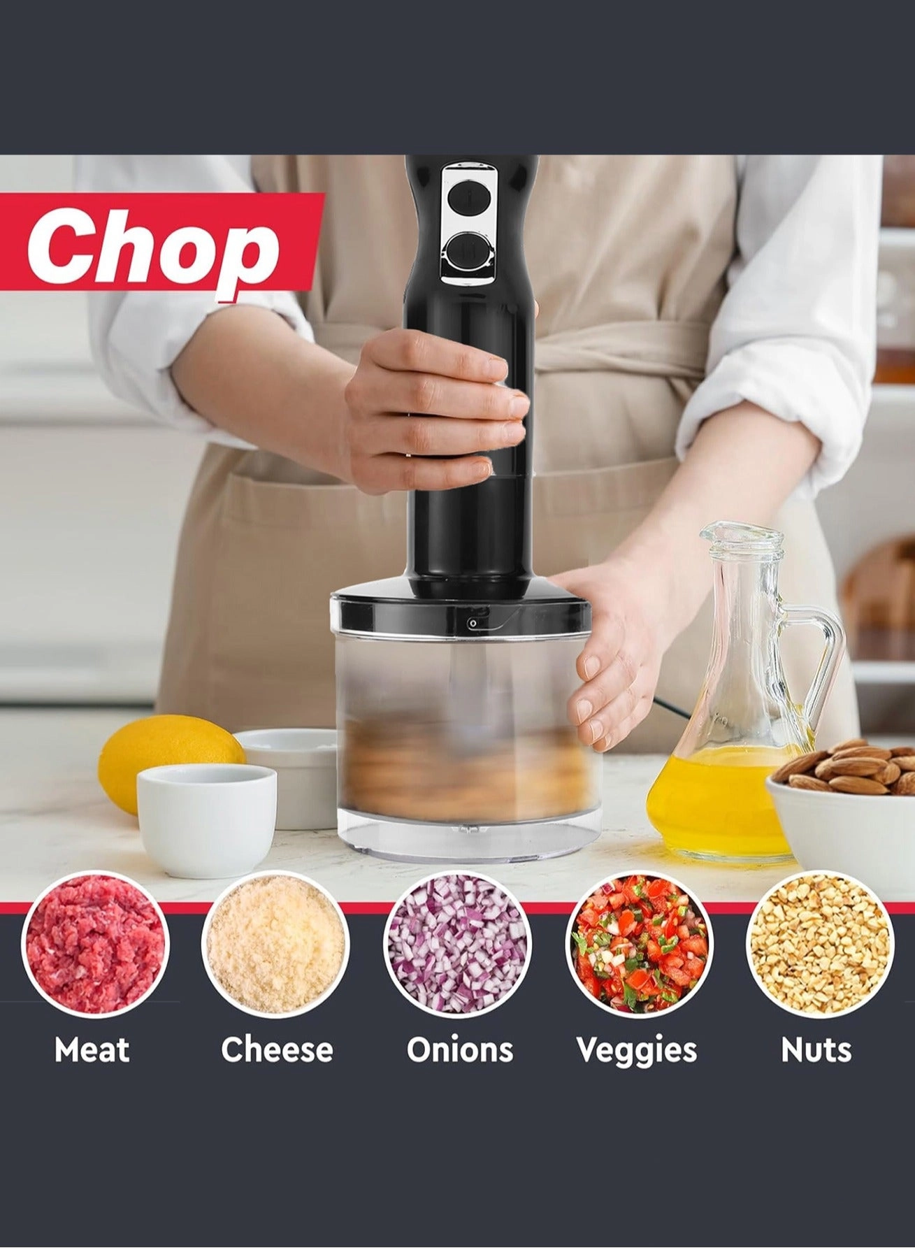 L-1206 - 2-Speed Turbo Mode 4-in-1 Multi-Functional