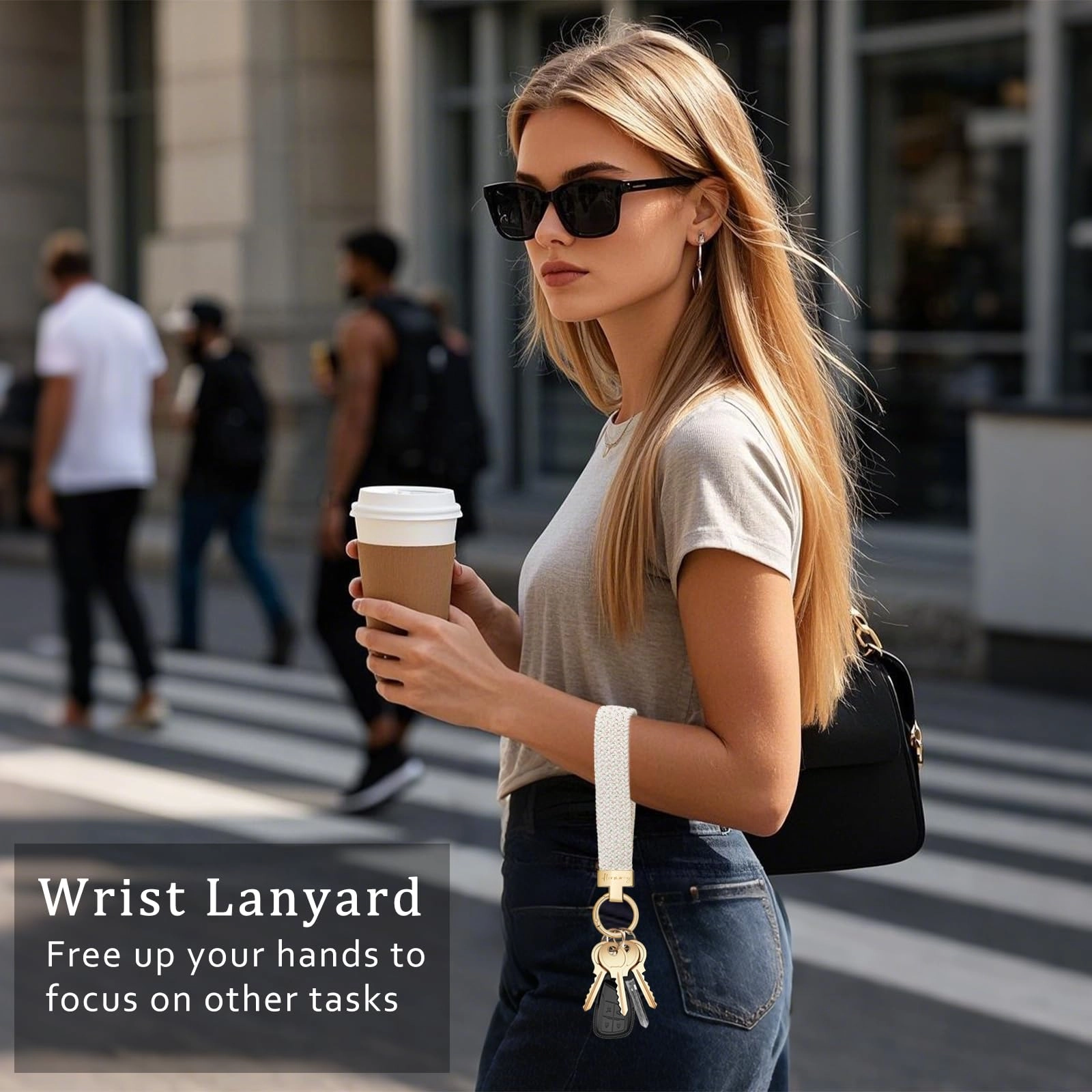 Elastic Wristlet Keychain - Fun