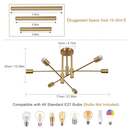 Sputnik Industrial Chandelier