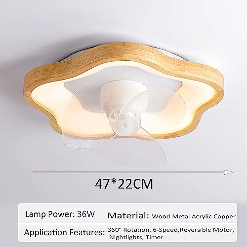 LED Wood Dimmable Ceiling Fan - 3000K~6000k