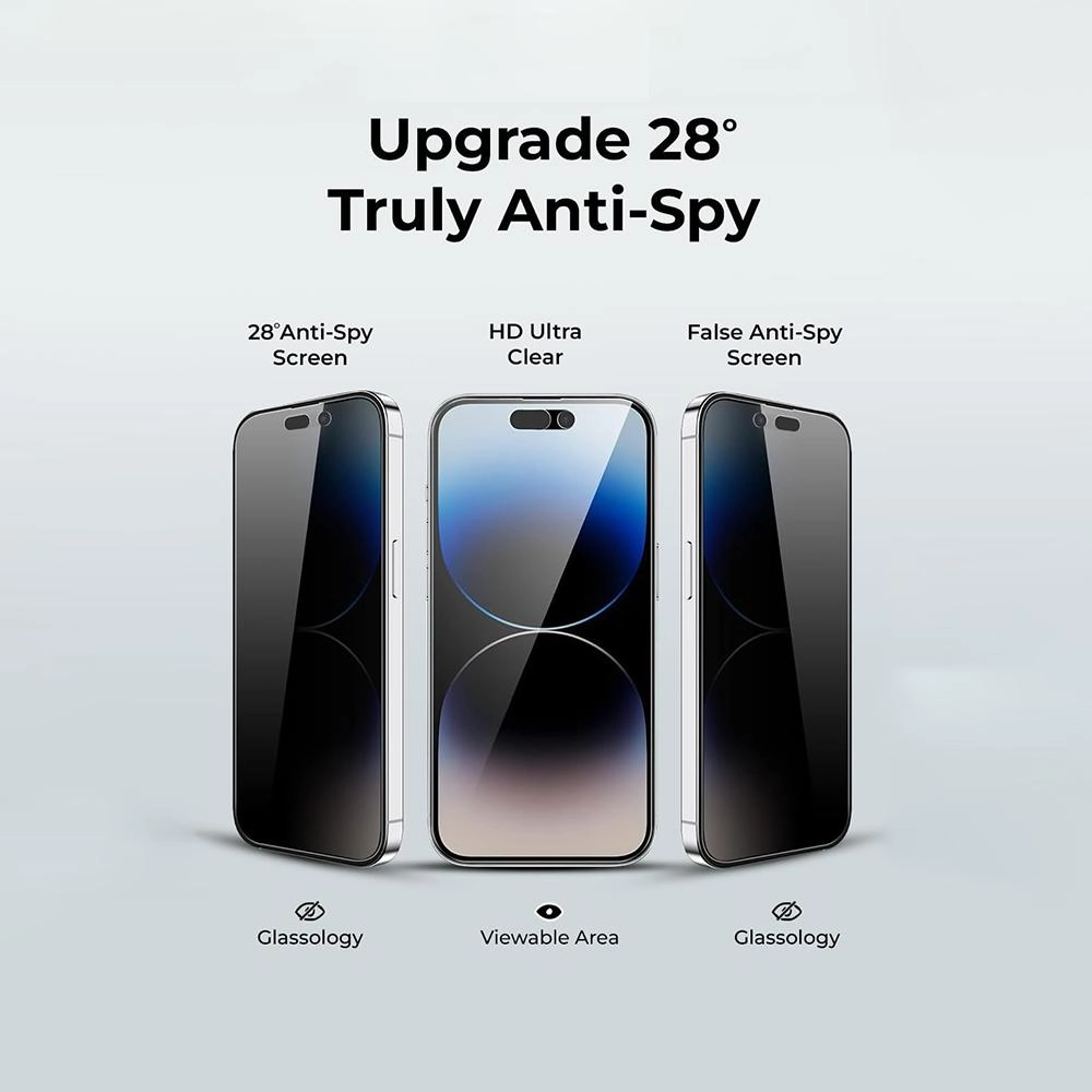 Trands iPhone 16 Pro Max Privacy Glass Protector