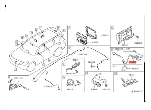 Rear View Camera - for Armada 2017 2018 2019 2020 Black