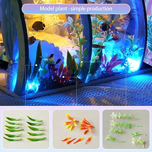 Mini Ocean Tunnel Dollhouse Kit - Wooden LED Light 18 x 16 x 14.5cm