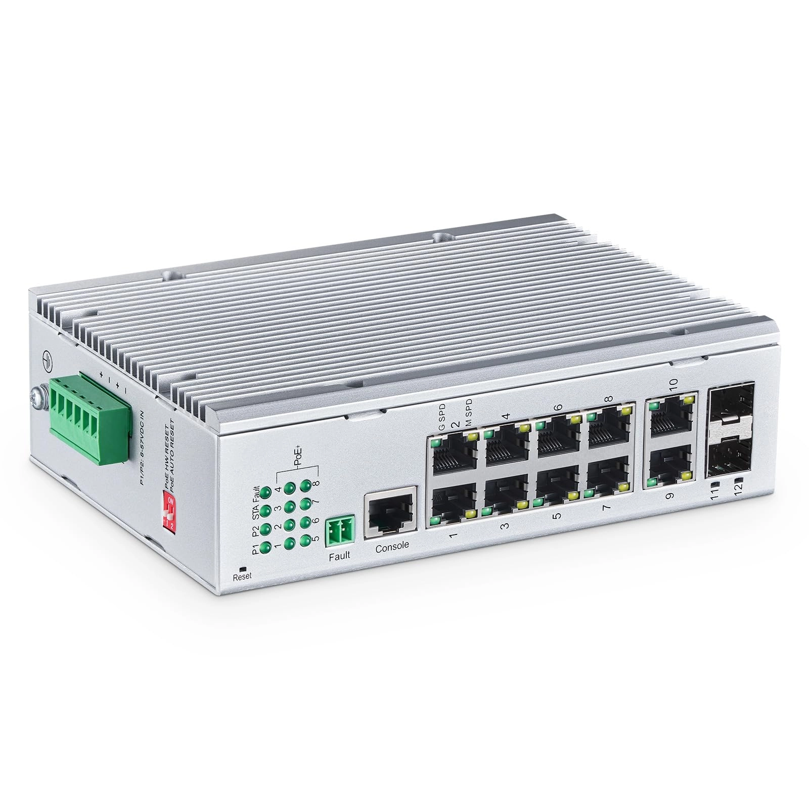 Binardat 12 Port Gigabit PoE Solar