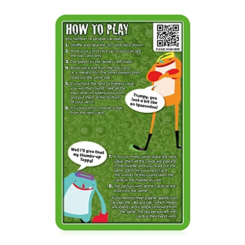 Dinosaurs Card Game Concentration, Dexterity, History, Knowledge, Numeracy - 6 years and up 30 pieces
