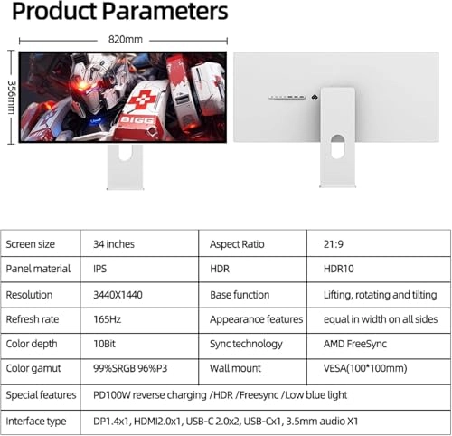 Q34W - K-Q34W 34 Inches 3840 x 1440 Pixels