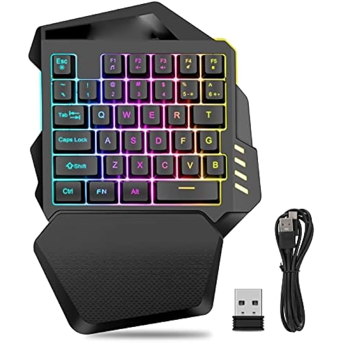 rayihni ONE HANDED GAMING KEYBOARD - Wireless