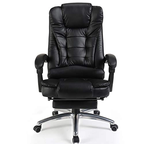 Desk Chair - PU Leather Brown High Back