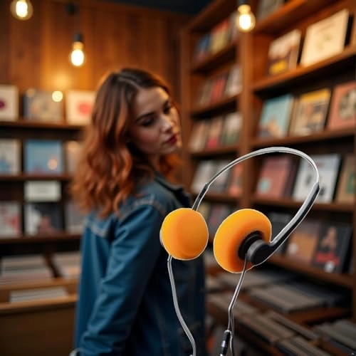 Retro Over-ear Headphone - Wired Headphone