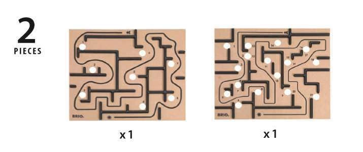 Labyrinth Wooden Puzzle (BRI-34030) - 2 pcs