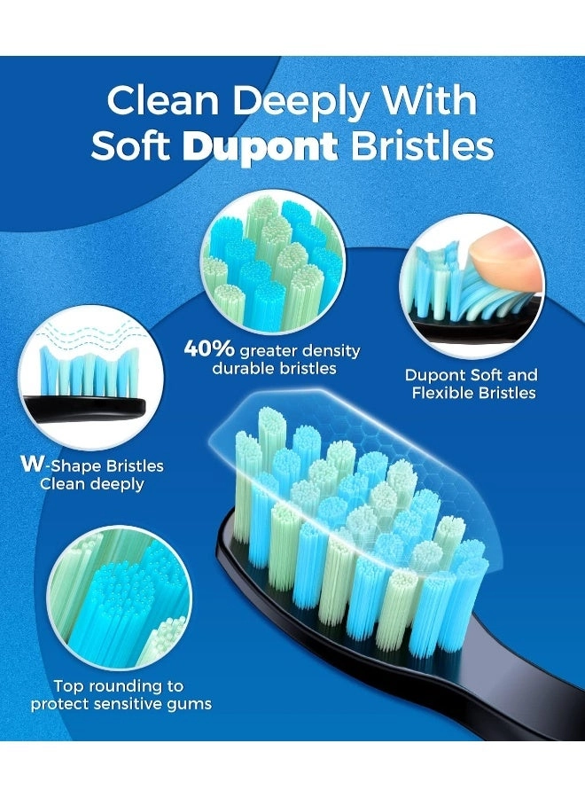 Sonic Electric Toothbrush - 8 Brush Heads 40000 VPM