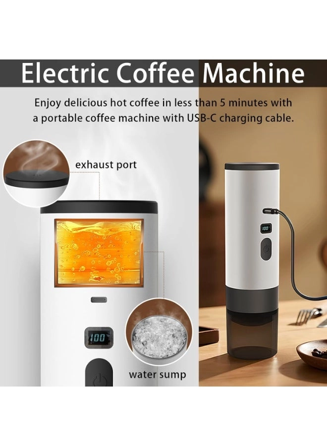 Portable Electric Espresso - Digital Display USB Rechargeable Cup Carry Bag