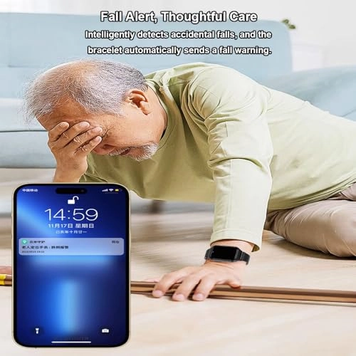 Fall Detection Smart Watch 40.5mm ABS + Silicone