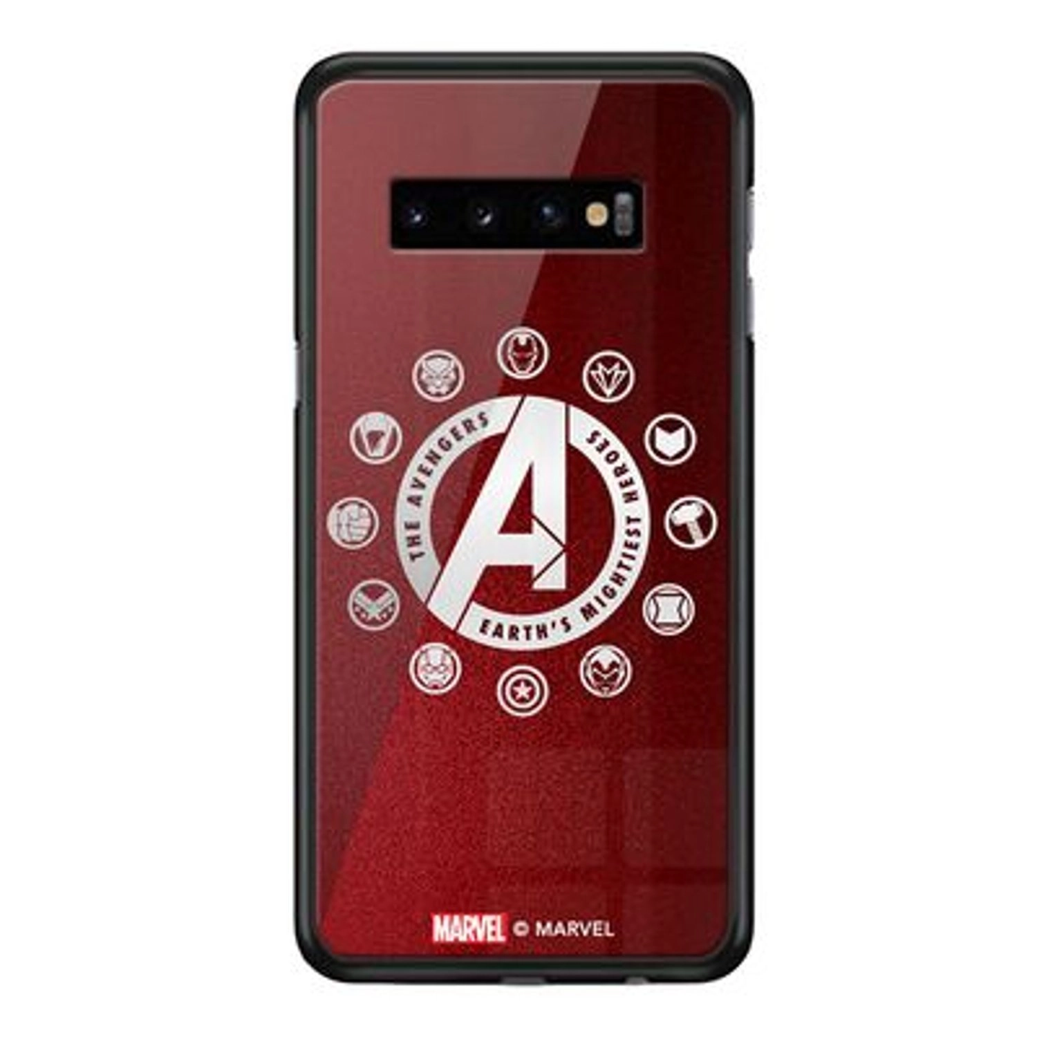 Avengers Character Logos Back Case for Galaxy S10 Plus