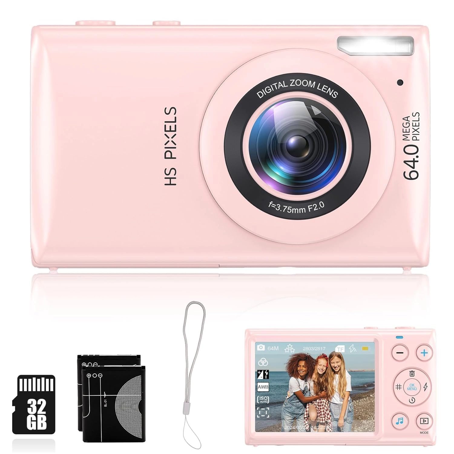 KINETIKITCH 4K Digital Camera - 64MP 18X Digital Zoom
