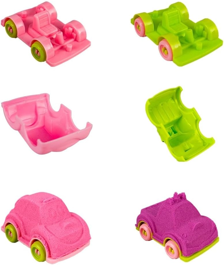 Magical & Moldable Play Sand Set - 3 colors 250g Super Cars