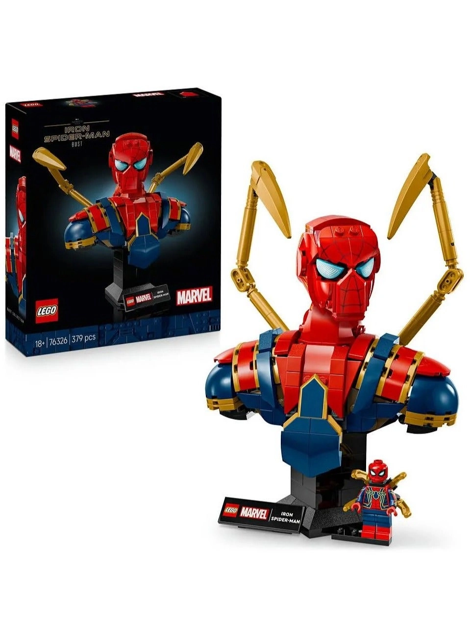 Marvel Iron Spider-Man Bust (76326) - Display Model includes Minifigure