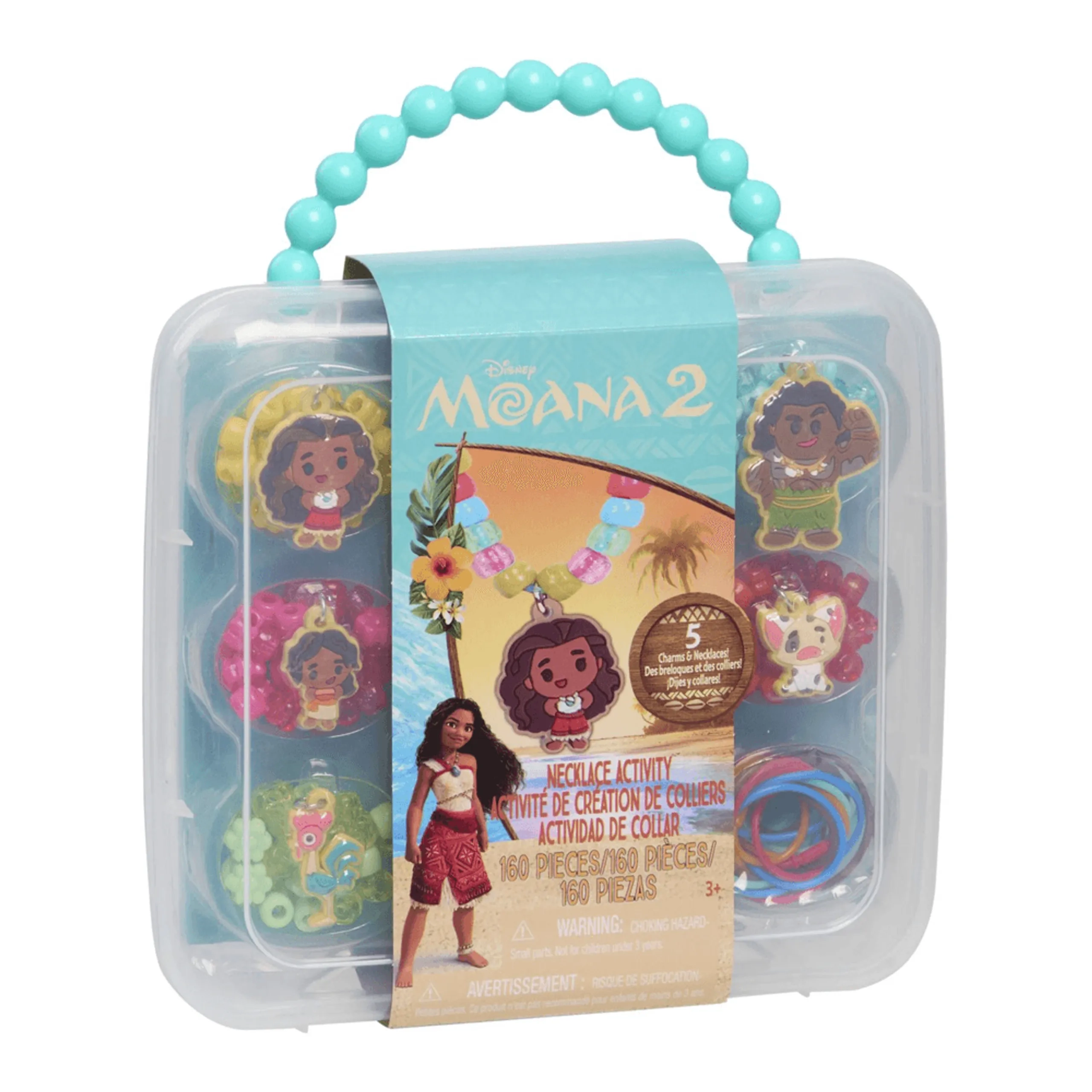 Moana 2 Necklace Activity Set - 150 beads 5 charms