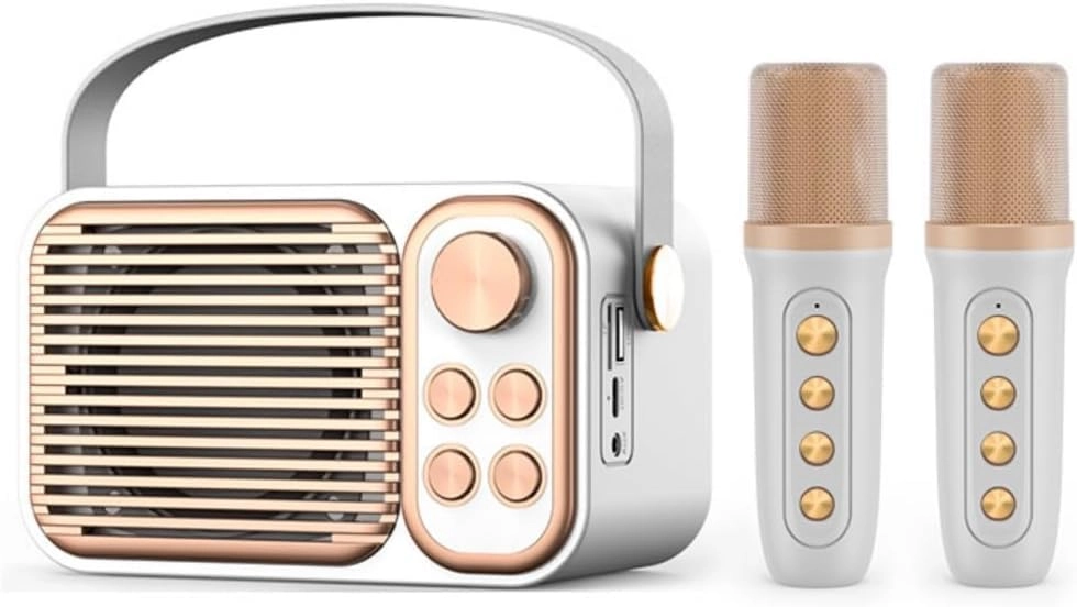 Portable Karaoke Machine - 2 Wireless Microphones