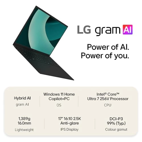 gram 17Z90TL - 17'' Core Ultra 7 256V 16GB DDR5 1TB SSD