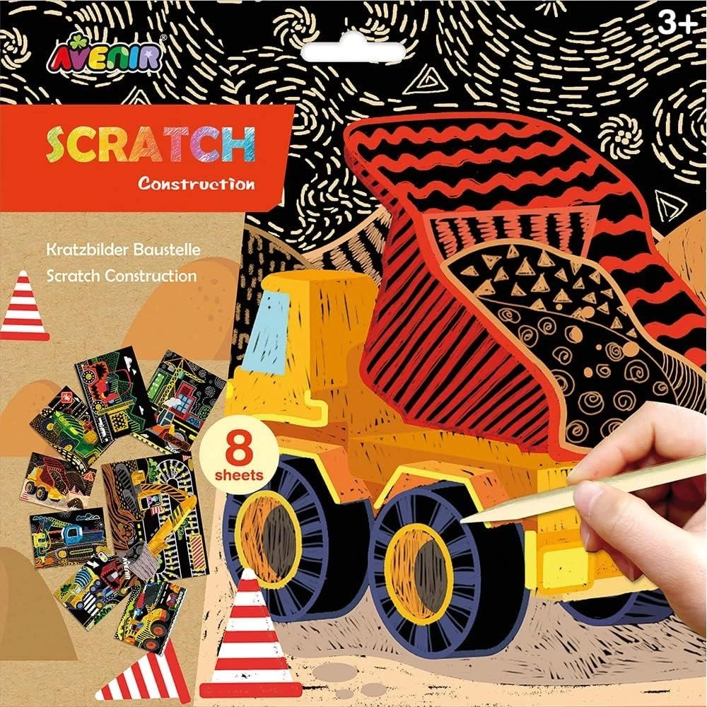 Avenir Scratch Art Kit - 8 pieces wooden pen