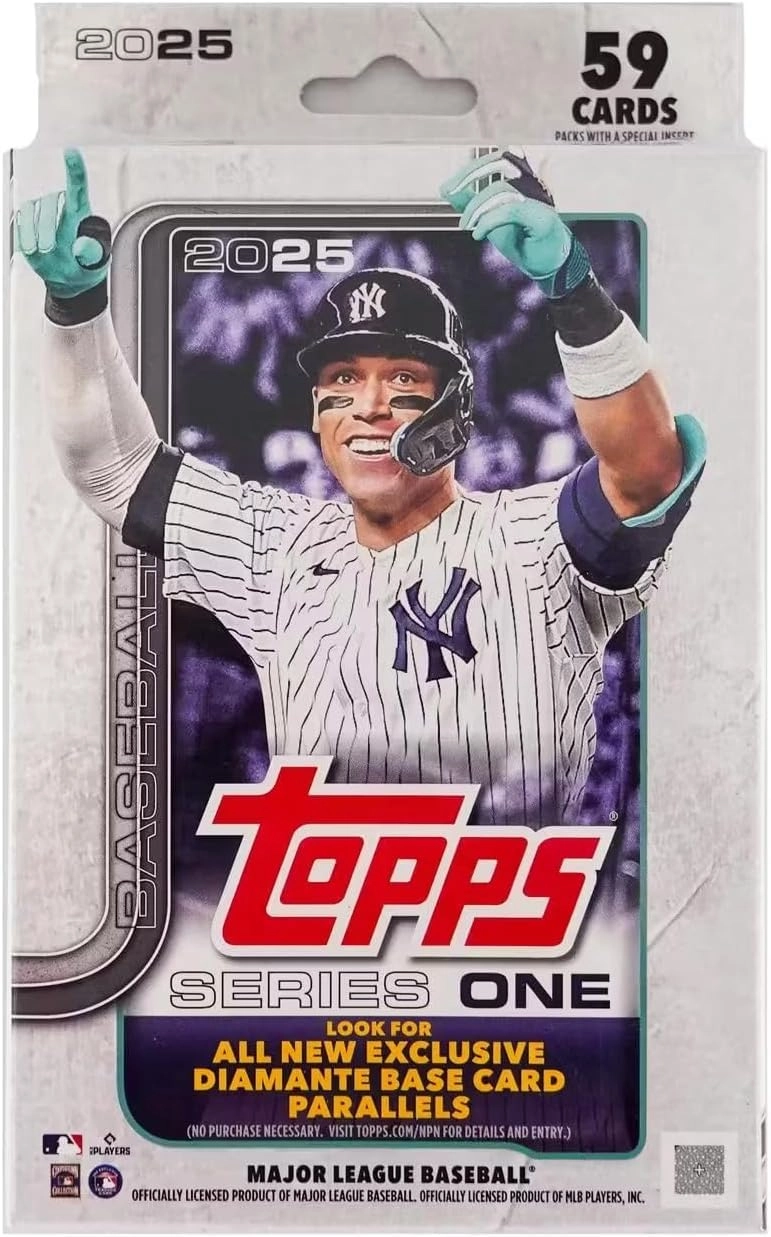 Topps 2025 Series 1 Baseball Trading Card Hanger Box - 59 pcs