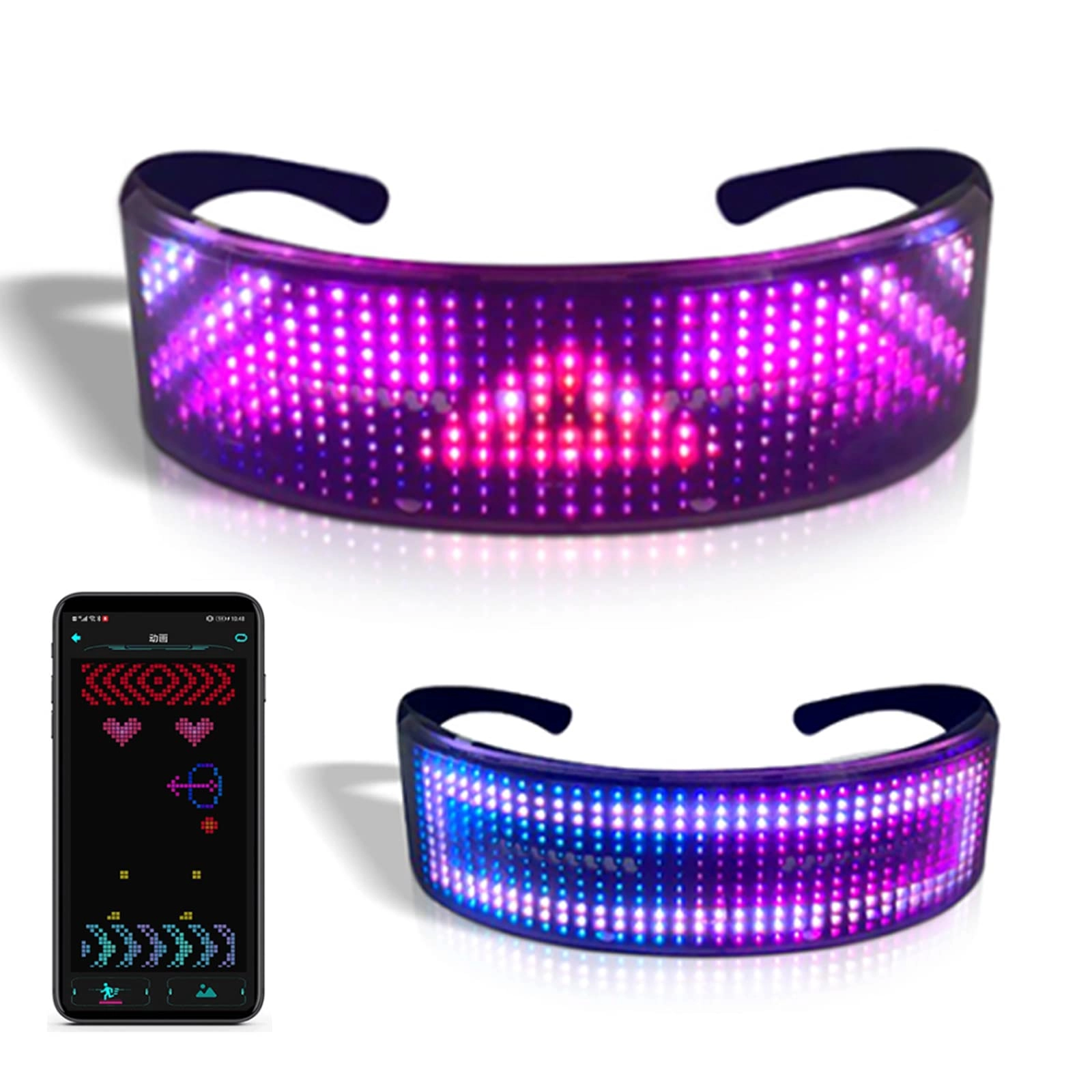 AmaCielo LED Glasses - Bluetooth APP Controlled 432 Led Beads