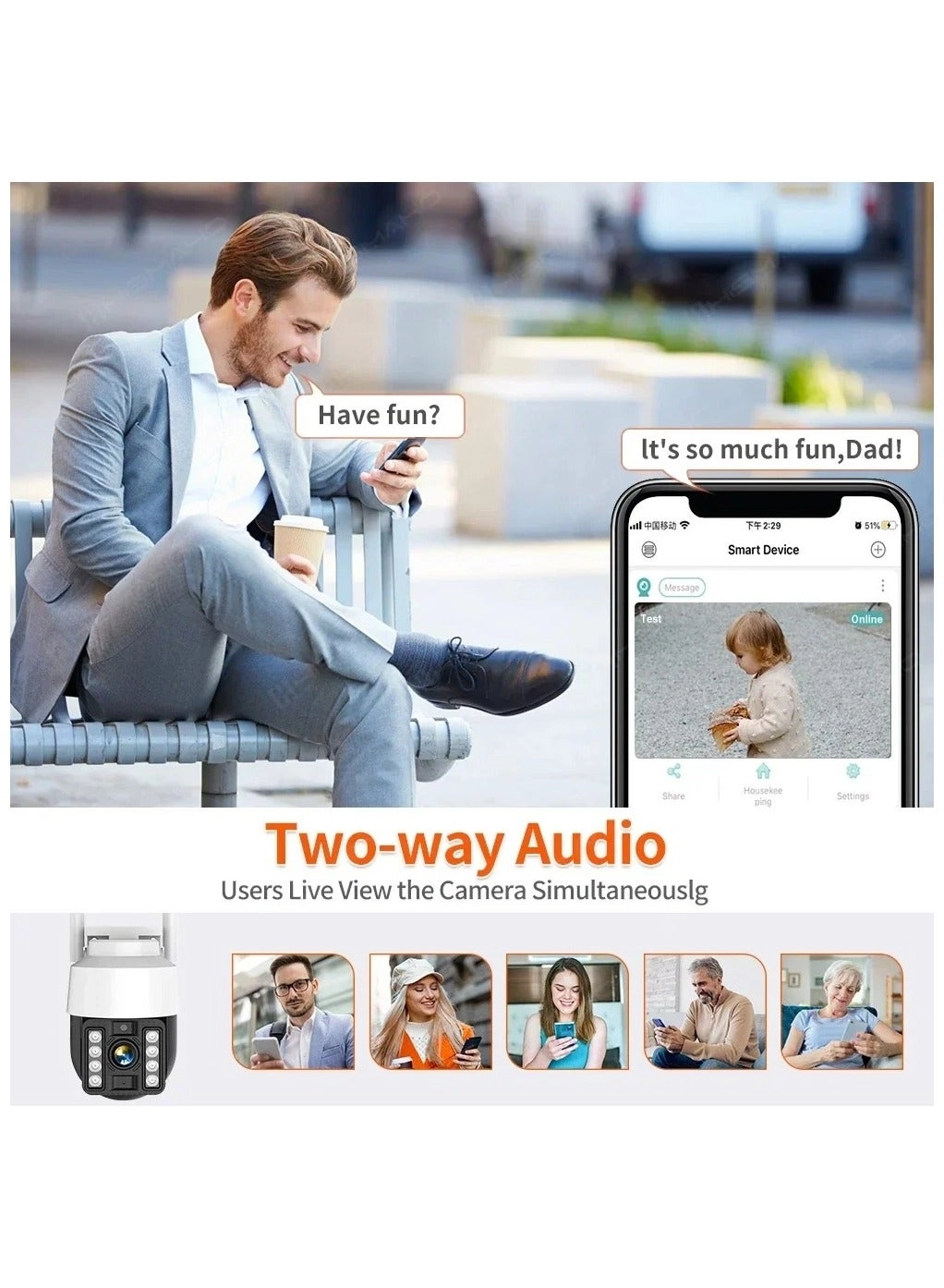 eye4u Smart tracking wifi camera