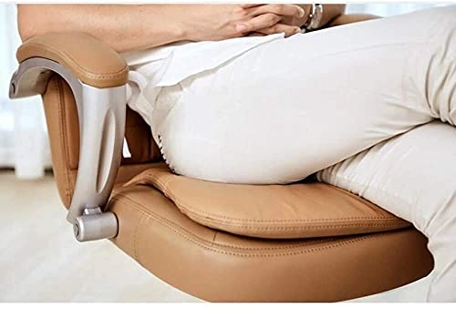 Desk Chair - PU Leather Brown High Back