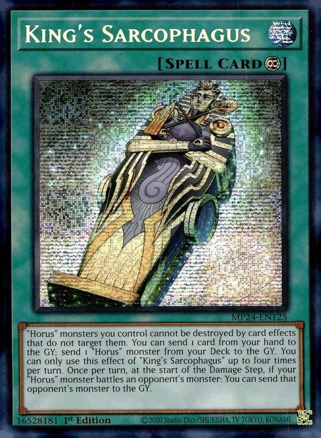 King's Sarcophagus MP24-EN125 - Prismatic Secret Rare 1st Edition