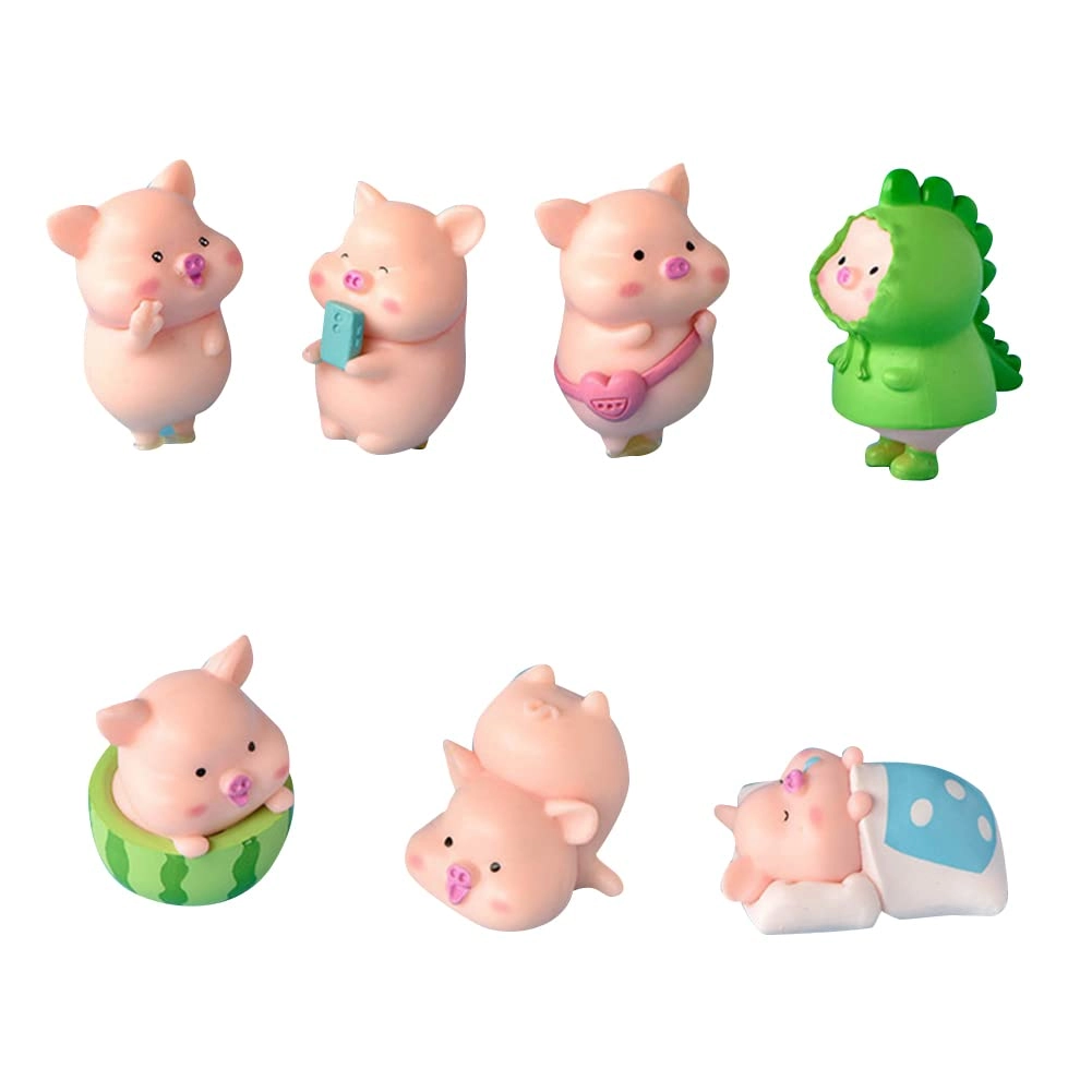 AUDBUA Cute Pig Ornaments - Resin Set