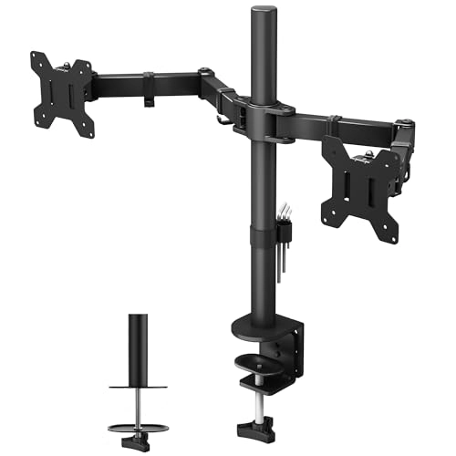 BONTEC Dual Monitor Desk Mount - 2 arms 13-27 inch VESA 75x75/100x100 mm