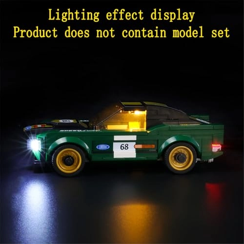 LED Light Set for LEGO 1968 Ford Mustang Fastback Speed Champions 75884 - Plastic 1 4.5-5V