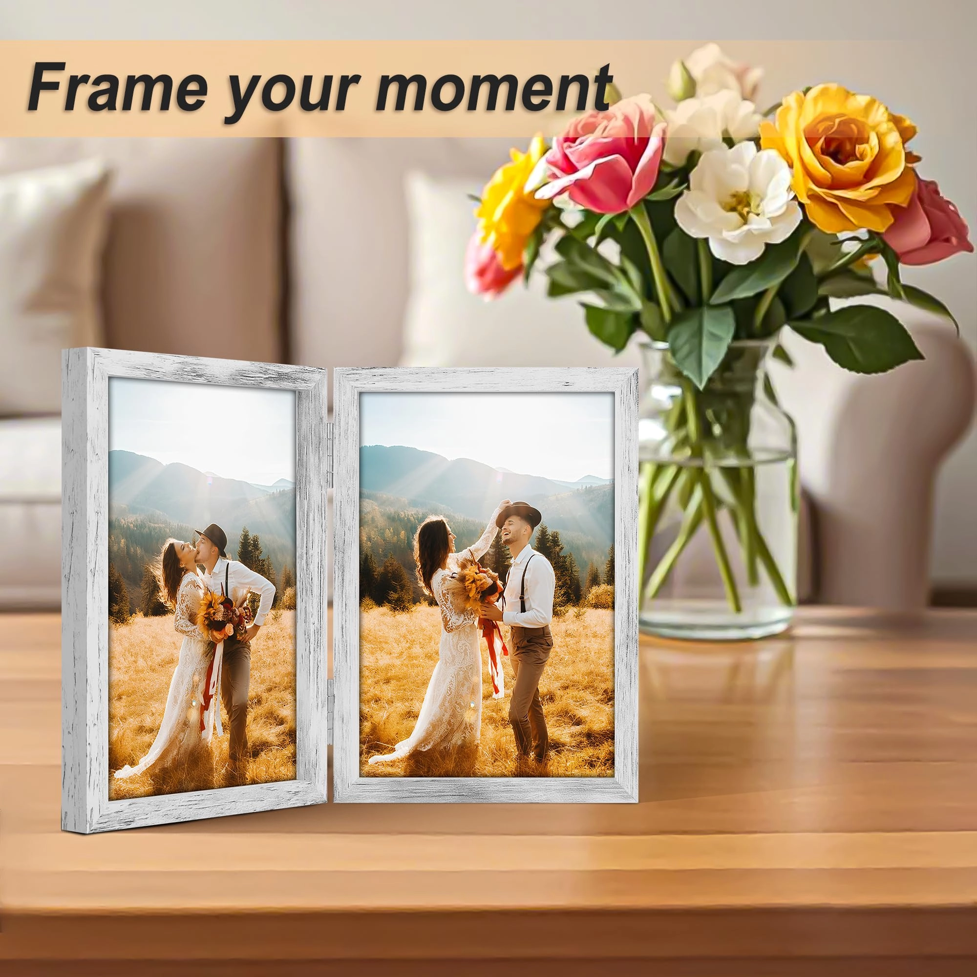 Double Picture Frame - 4x6 in two