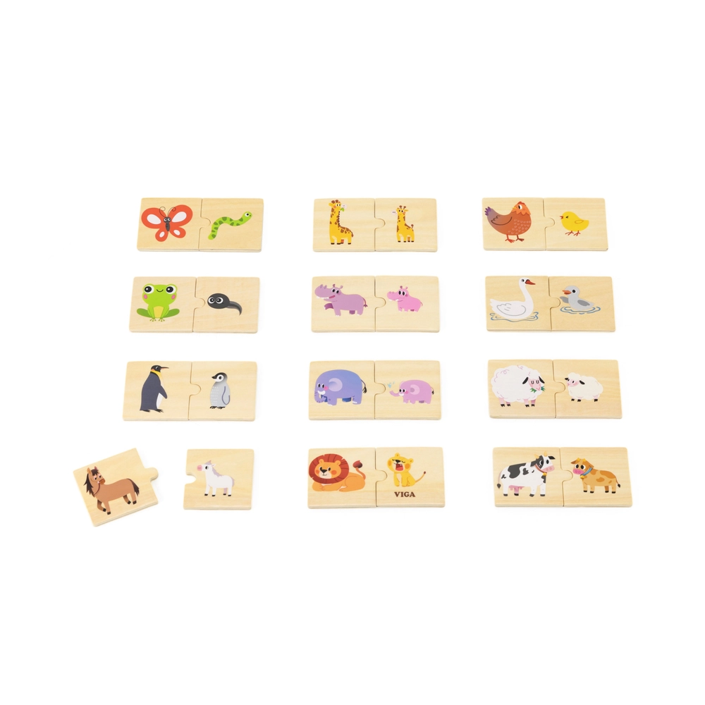 Mix & Match Wooden Learning Puzzle Set - 18 months+ 24 pieces