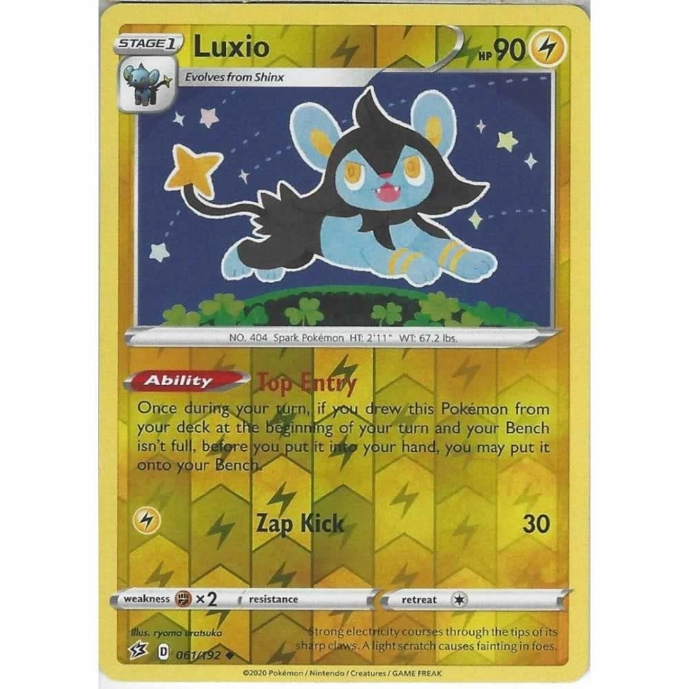 Pokémon Luxray 062/192 - Rare Holo SWSH Rebel Clash + Toploader