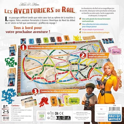 Ticket to Ride USA + Card Protector + 1910 + 1 Decals