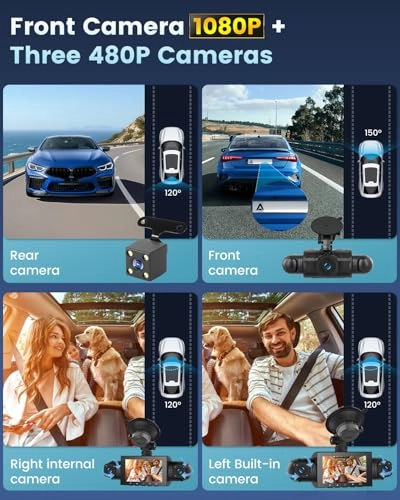 4 Channel Front and Rear Dash Cam - 1080P