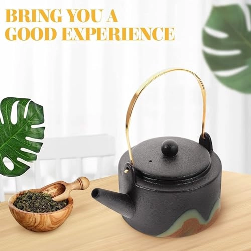 Enameled Teakettle - Sky-blue Ceramic 17.00 X 11.00 X 4.00 cm