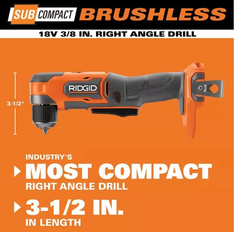 18V SubCompact Brushless Right Angle Drill - 3/8 in. 2.0 Ah Kit