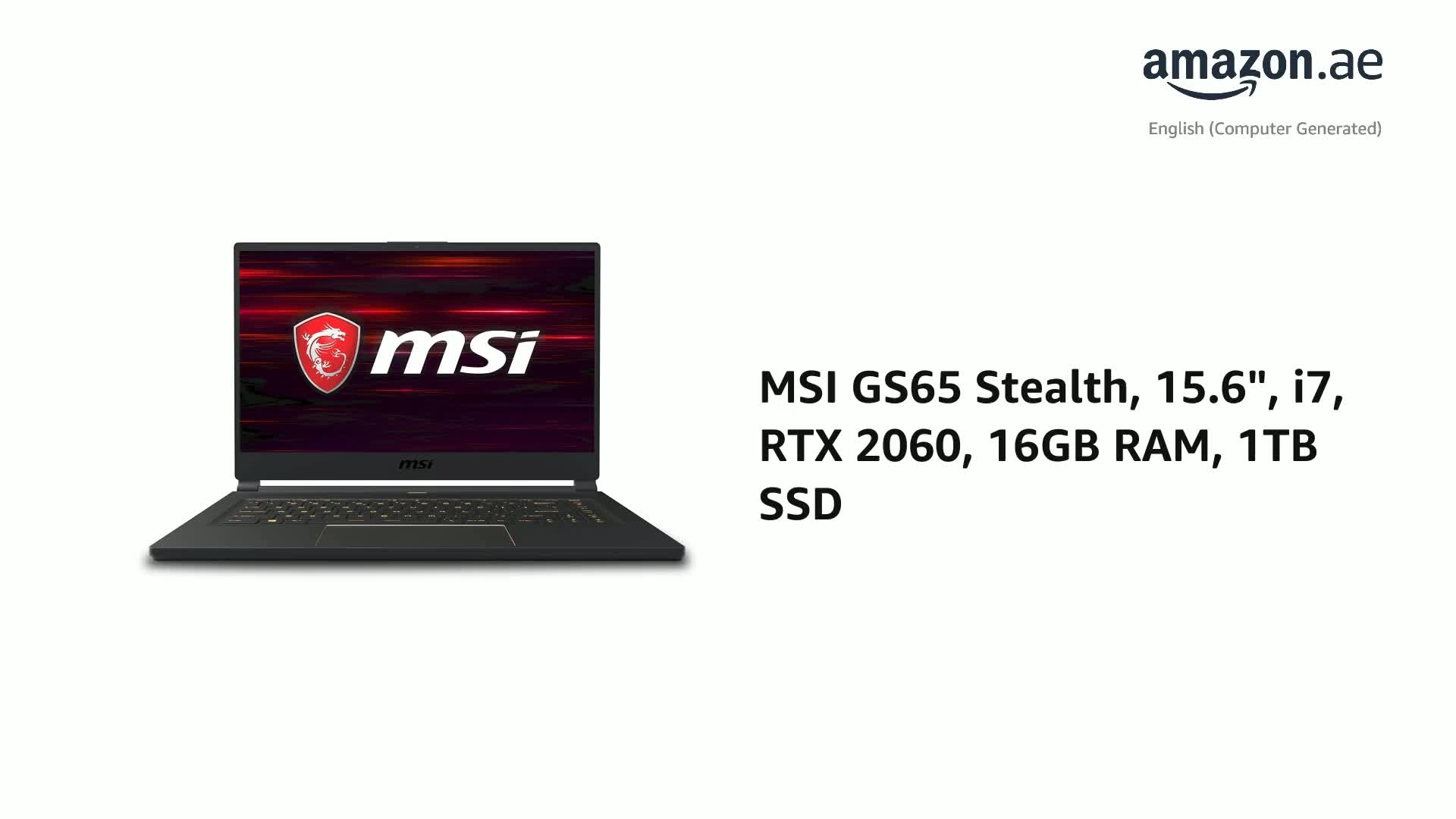 GS65 Stealth 9SE 9S7-16Q411-634 - 15.6'' Core i7-9750H 16GB DDR4 1TB SSD
