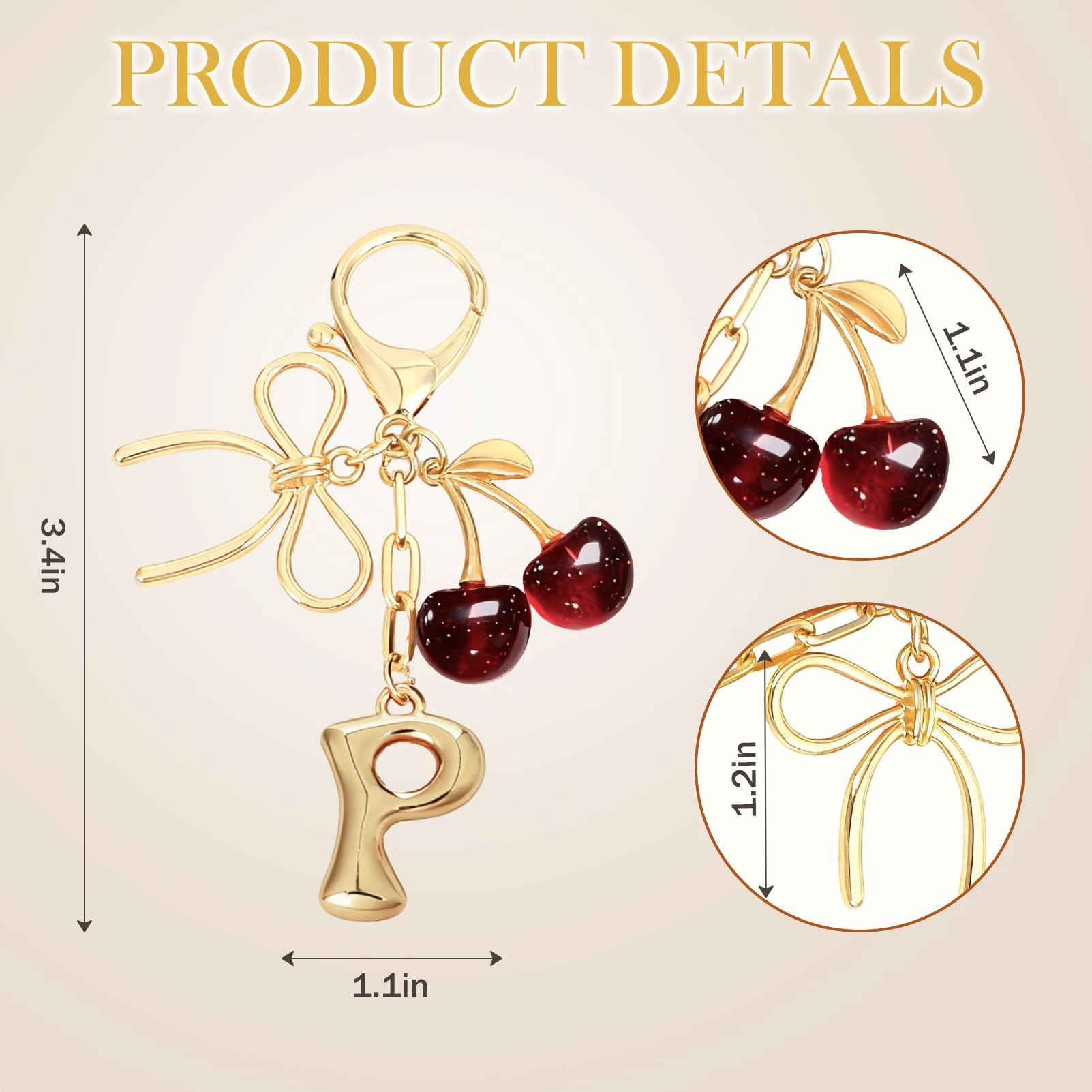 Initial P Keychain - Letter