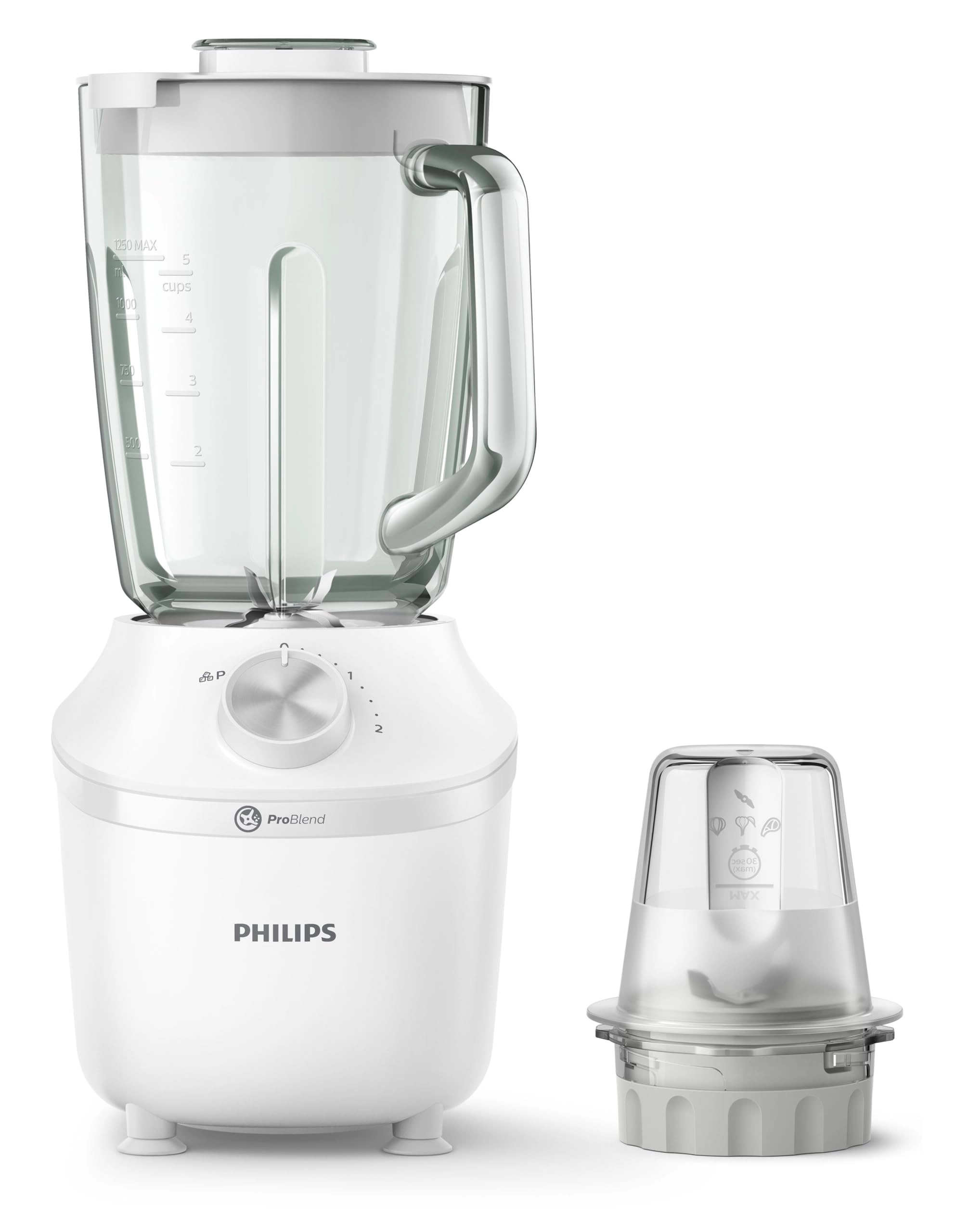Philips 3000 Series Blender - White Glass Knob Control