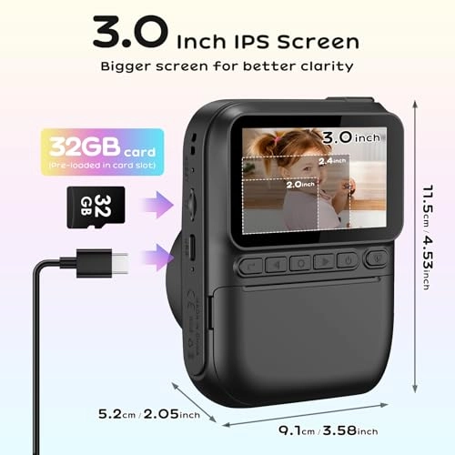 Kids Instant Camera - 3.0 Inch 14MP 1080P