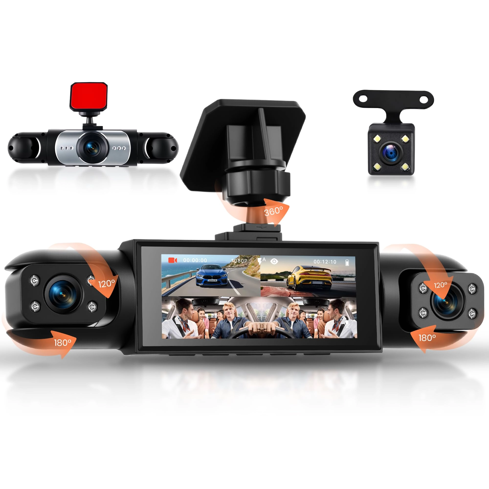 360° 4 Channel Dash Cam - 1080P