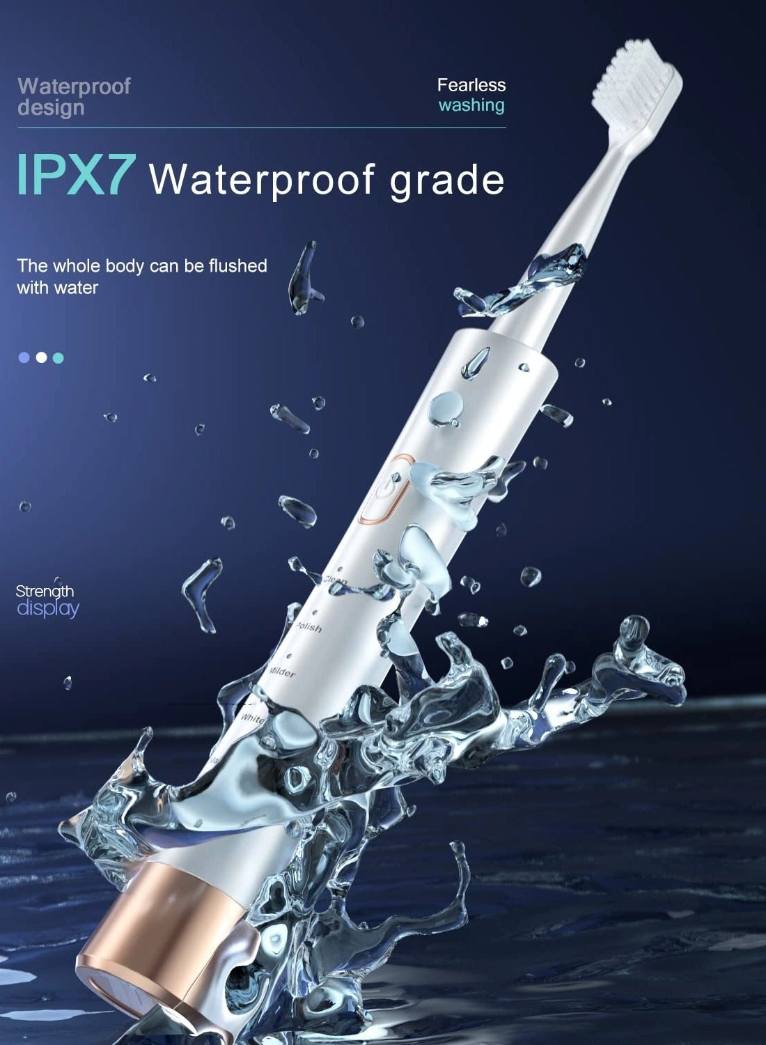 Electric Toothbrush - 31000 VPM 8 Brush Heads 5 Modes